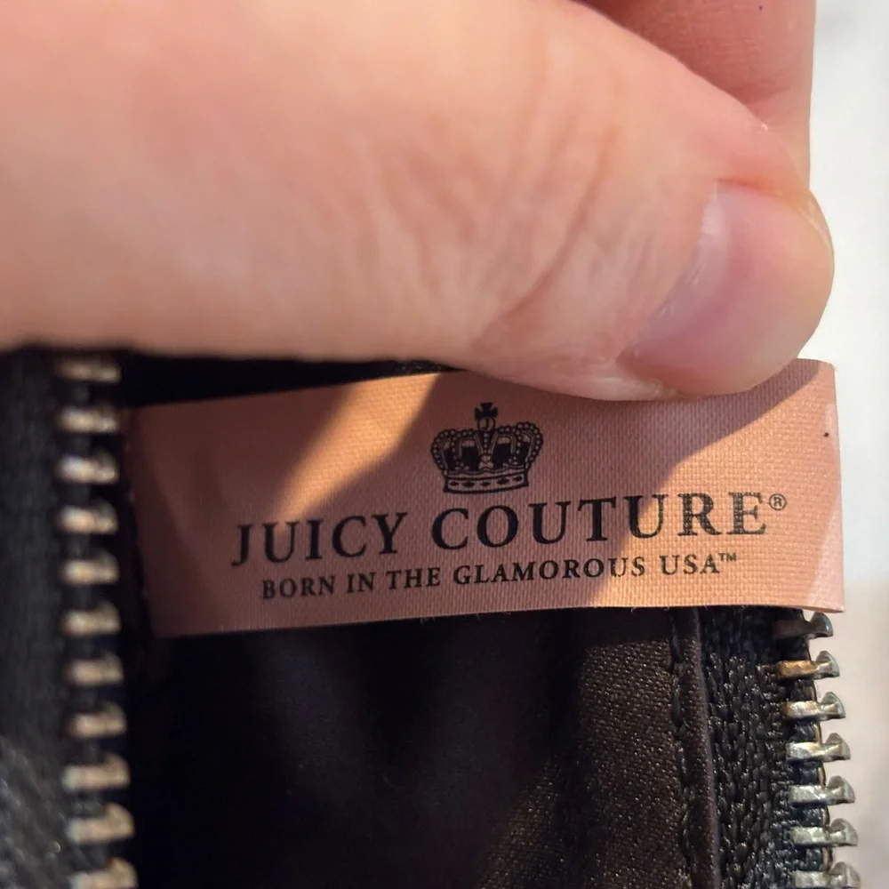 Juicy Couture‎ Black Glitter Wristlet Bag Wallet